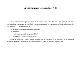 Architektura przetworników A/C