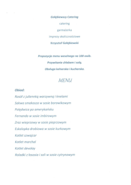 Page 1 Gołębiewscy Catering catering garmażerka imprezy