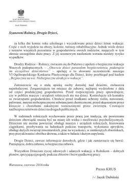 List Prezesa KRUS