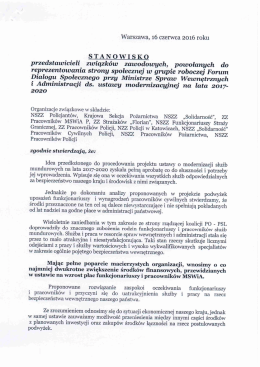 stanowisko wsp&oacute;lne
