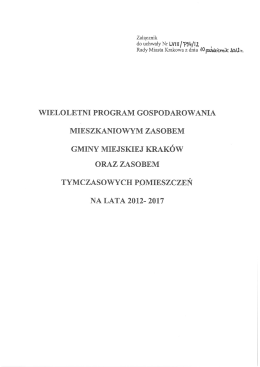 Wieloletni program gospodarowania mieszkaniowym zasobem