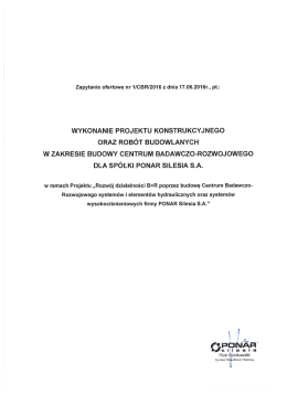 Wykonanie projektu konstrukcyjnego oraz robót budowlanych w