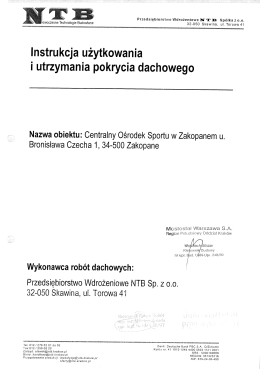 20-01-2015 instrukcja użytkowania i utrzymania