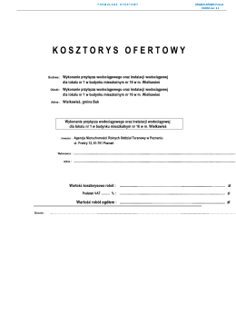 Kosztorys ofertowy - Agencja Nieruchomości Rolnych