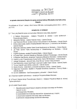 Zarządzenie nr 360/2015 Prezydenta Miasta Włocławek z dnia 9