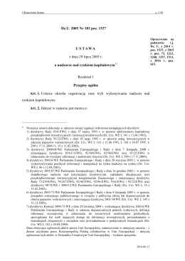 Dz.U. 2005 nr - Internetowy System Aktów Prawnych