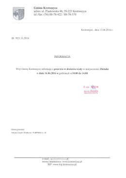 Page 1 Gmina Krotoszyce A adres: ul. Piastowska 46, 59