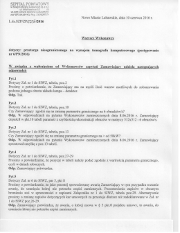 ZAPYTANIA I ODPOWIEDZI DOT. SIWZ (aktualizacja 10.06.2016r.)