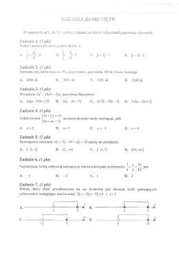 Page 1 F/zadaniach od V. do 23. № fierz i zaznacz na karcie