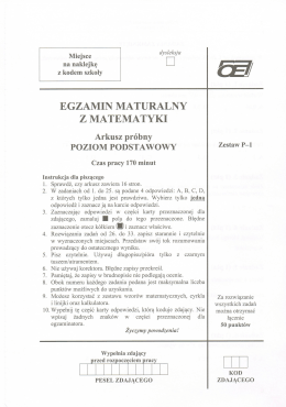 Matematyka - Arkusz próbnej matury II