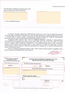 Centralny Rejestr Dzialalnosci Gospodarczych i Firm