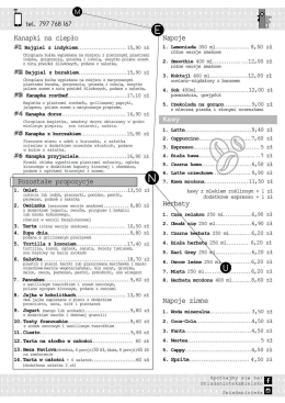 Menu - sniadanioteka