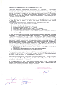 Zaproszenie do współtworzenia programu