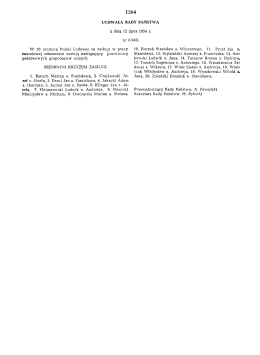 Page 1 J 264 UCHWAŁA RADY PAŃSTWA z dnia 12 lipca 1954 r