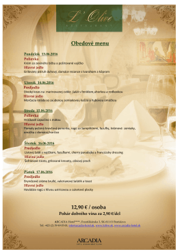 denného menu - L`Olive Restaurant
