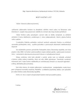 Motivačný list Be