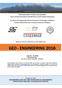 Programme of conference GEO