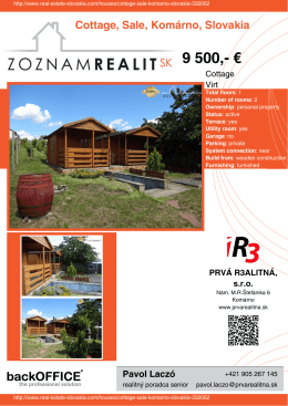9 500 - Real Estate Slovakia