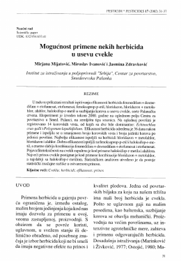 Page 1 Naučni rad Scientific paper UDK: 632.954:633.41