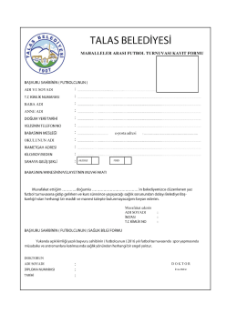 talas futbol okulu basvu ruformu