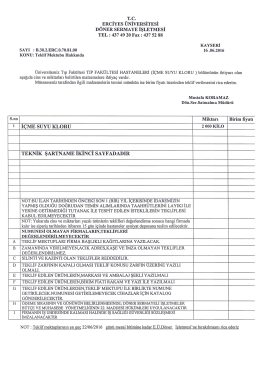 Page 1 S.no 1 T.C. ERCİYES ÜNİVERSİTESİ . DONER SERMAYE