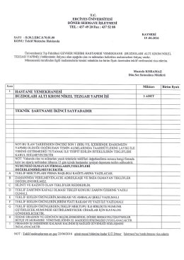 Page 1 T.C. ERCİYEsÜNİVERSİTESİ DÖNERSERMAYE