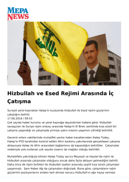 Hizbullah ve Esed Rejimi Arasında İç Çatışma