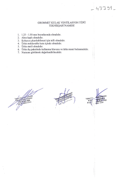 Page 1 – 13 T3 Ö4 – GROMMET KULAK VENTİLASYON TÜPÜ