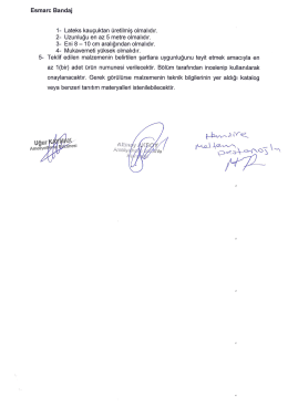 Page 1 Esmarc Bandaj 1- Lateks kauçuktan üretilmiş olmalıdır. 2