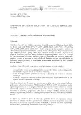 Page 1 i A i C. TRANA JE NA SA SREDIŠNJE IZBORNO