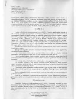 21/06/2016: Izdata građevinska dozvola - MTEL