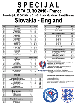 Slovakia - England