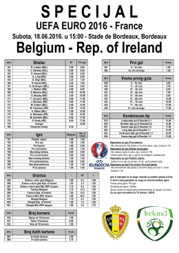 Belgium - Rep. of Ireland