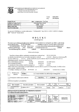 20.06.2016. ЈН 059 - Одлука о додели уговора ( резервни делови