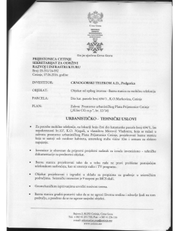 17/06/2016: Izdati UTU - Crnogorski Telekom