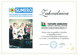 Page 1 - - - - - - - - - &ldquo;. . . . . . . . . . . . . . . . . . . SAVEZ ORGANIZACIJA ZA