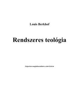 Louis Berkhof: Rendszeres teológia