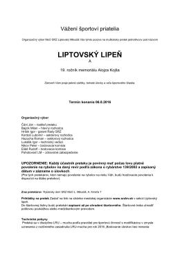 liptovský lipeň - LRU