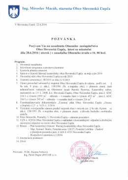 Page 1 Ing. Miroslav Mac&aacute;k, starosta Obce Slovensk&aacute; Ľupča V