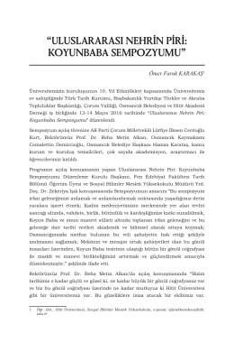 Makaleyi Yazdır - Hitit Üniversitesi Sosyal Bilimler Enstitüsü Dergisi