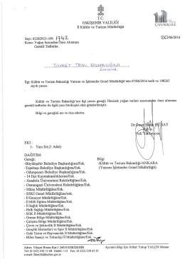 yoğun turizm sezonundan önce alınması gerekli tedbirler hk.
