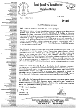 2016/43 - İSG E-Sertifika Programı