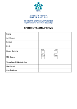 Başvuru Formu için tıklayınız. - Necmettin Erbakan Üniversitesi