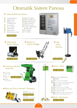 Page 1 Otomatik Sistem Panosu - Dokunmatik Kontrol Panosu