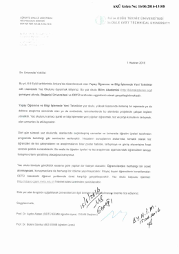yapay öğrenme ve bilgi işlemede yeni teknikler adlı yaz okul hk.