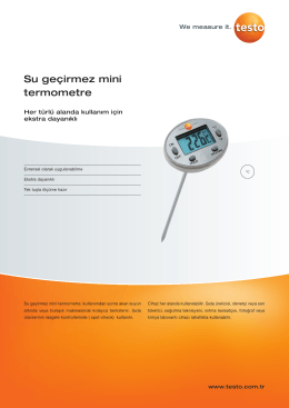 Mini termometre Ürün Broşürü