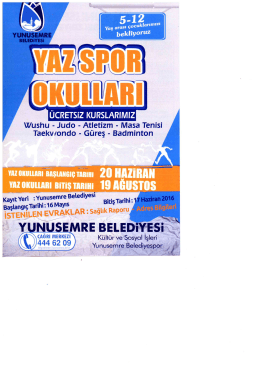 yaz spor okulları