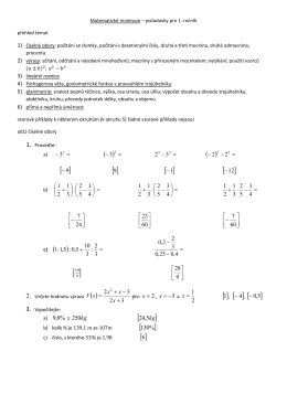 Matematické minimum