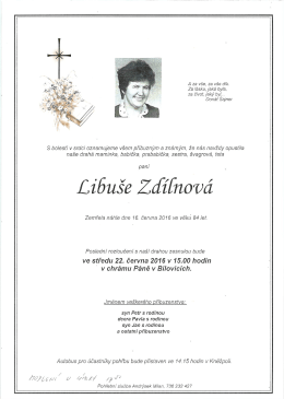 parte Libuše Zdílnová