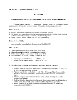 Usnesení z členské schůze 2016 - Jednota, spotřební družstvo Plasy